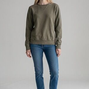 J.Crew knit goods Olive Green Crewneck Sweatshirt Size S